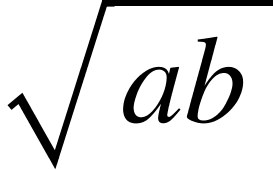 square root of a b end root